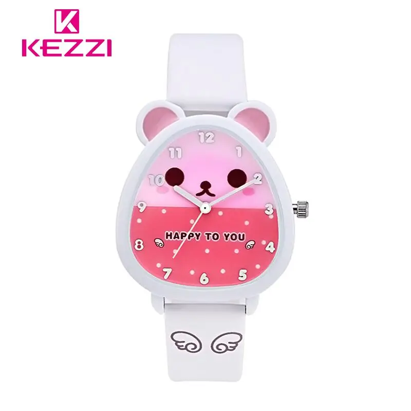 

KEZZI Watches Kids Cartoon Cute Bear Pattern Waterproof Quartz Wrist Watch For Boys Girls Student Clock Gift Relogio Feminino