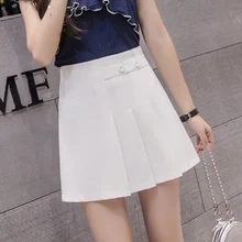 Женская трапециевидная плиссированная юбка Новая Элегантная Летняя мини-юбка с высокой талией женские шикарные короткие шифоновые юбки нерегулярные Jupes Femme