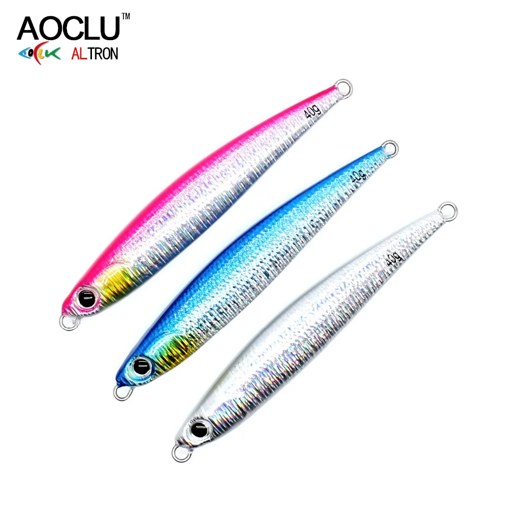 

AOCLU wobblers Super Quality 3 Colors Metal Jig Hard Bait Sinking Stick Fishing lures Bass Fresh Salt water Origin jigging