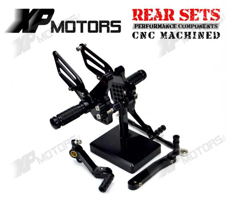 

New Black Racing CNC Foot pegs Adjustable Foot rest Rear Sets For Ducati 749 749R 749S 749 Dark 2003 2004 2005 2006