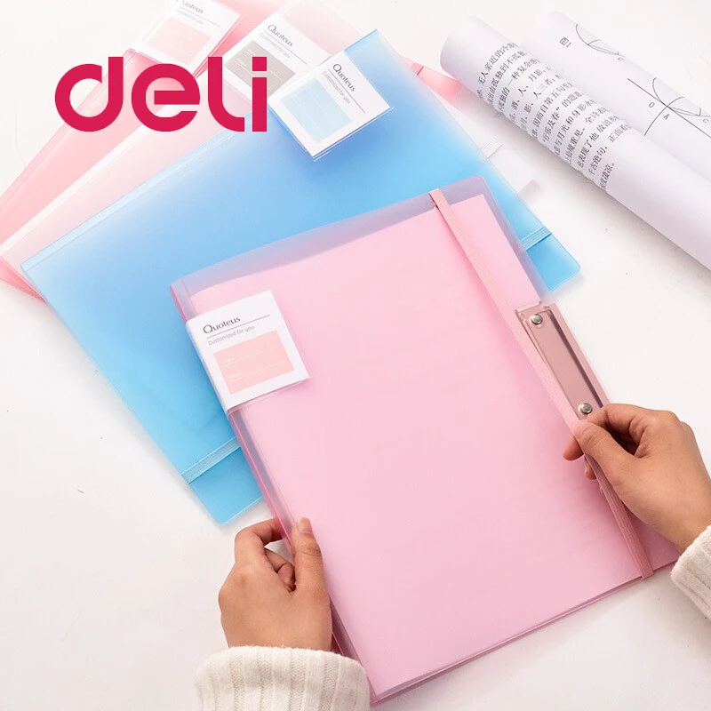 

Deli 2PCS Filing Production Folder student Test Paper Multi-Function Storage paper A3/A4 Report Document Contract File Folder