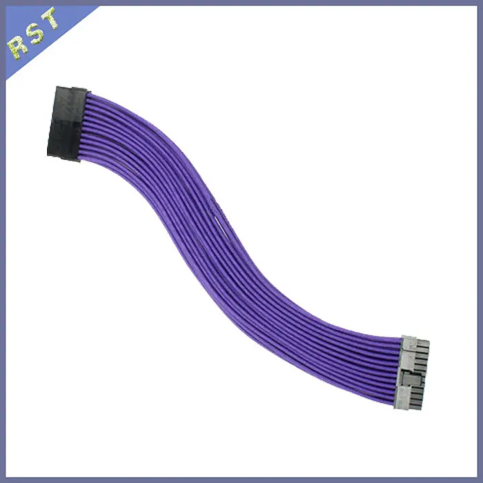 24 Pin Purple Sleeved ATX/ EPS Male to Female Extention Cable 30cmin