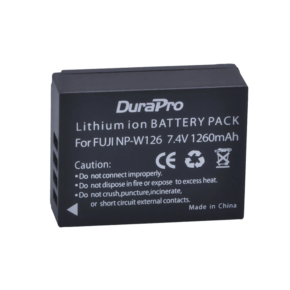 3 предмета в комплекте-DuraPro NP-W126 NPW126 W126 Аккумулятор для Fujifilm FinePix HS30EXR HS33EXR X-Pro1 X-E1, X-E2, X-M1, X-A1, X-A2, X-T1, X-T10