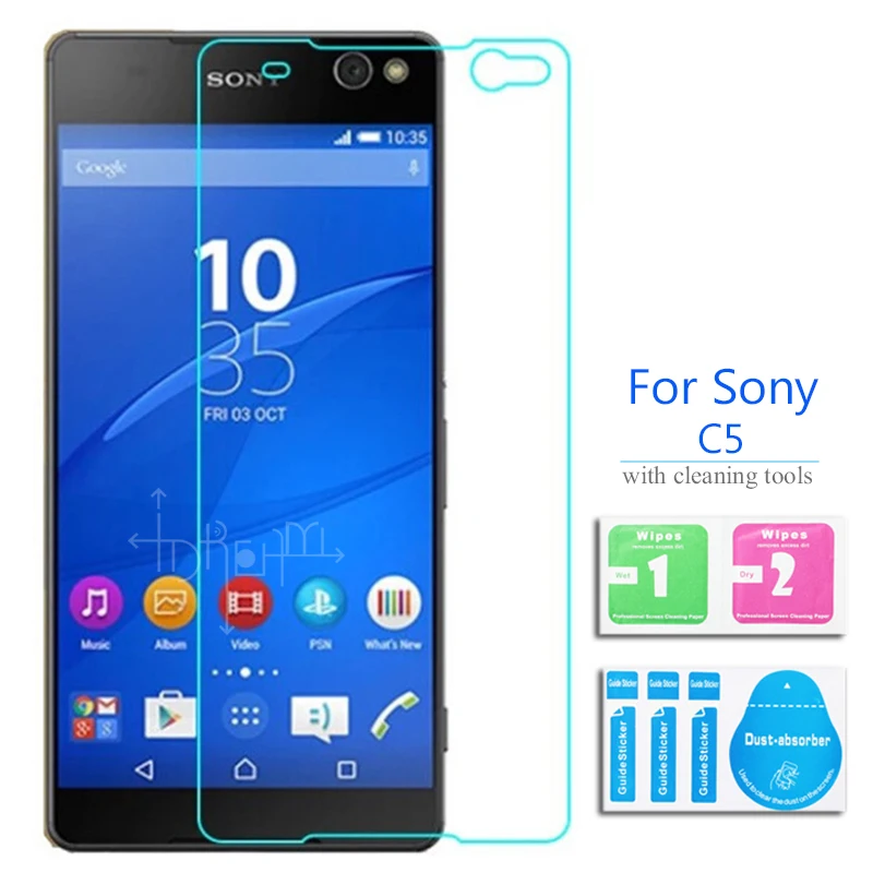 2 шт для Sony Xperia C5 ультра двойной протектор экрана из закаленного стекла 5 9h