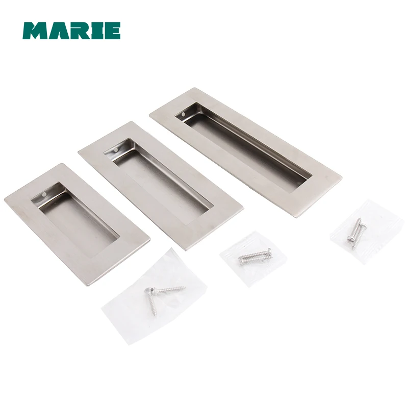 Stainless Steel 304 square handle invisible Recessed furniture Handle conceal drawer flush pull
