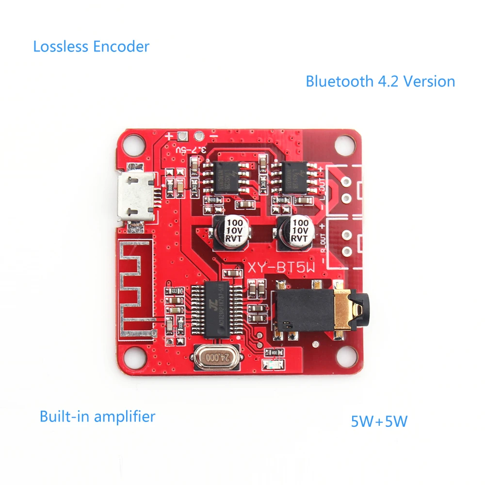 Bluetooth аудио приемник усилитель доска 4,2 MP3 декодер не допускающий потерь беспроводной стерео музыка аудио модификация 5 Вт+ 5 Вт автомобильный динамик