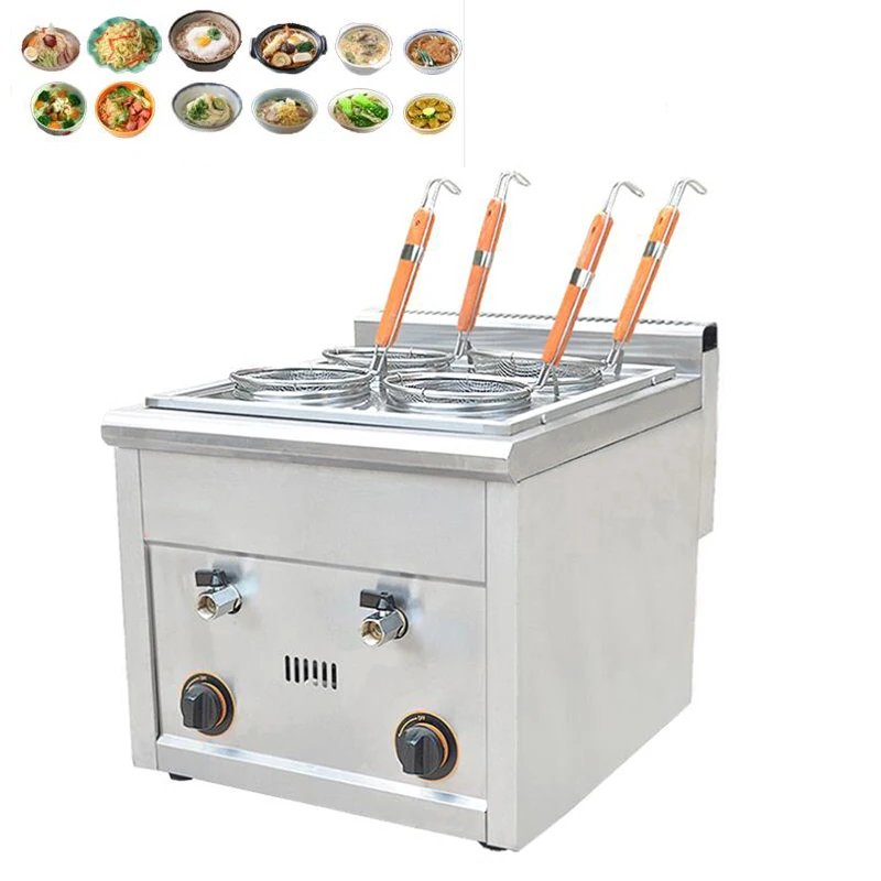

Gas Noodles Cooking Machine/Noodles Cookware Tools/4 Gas Boiler Noodles Pasta Cooker with Basket