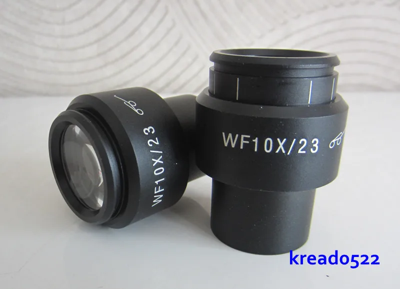 WF10X 23 мм Высокая Eyepoint широкоугольный оптический зум регулируемый окуляр объектив для стерео Microsco с резиновой пластиковой защитные очки