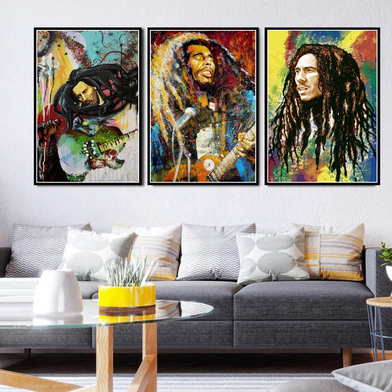 

Bob Marley Singer Star RIP Art Poster Canvas Painting Wall Picture Home Decor Posters and Prints