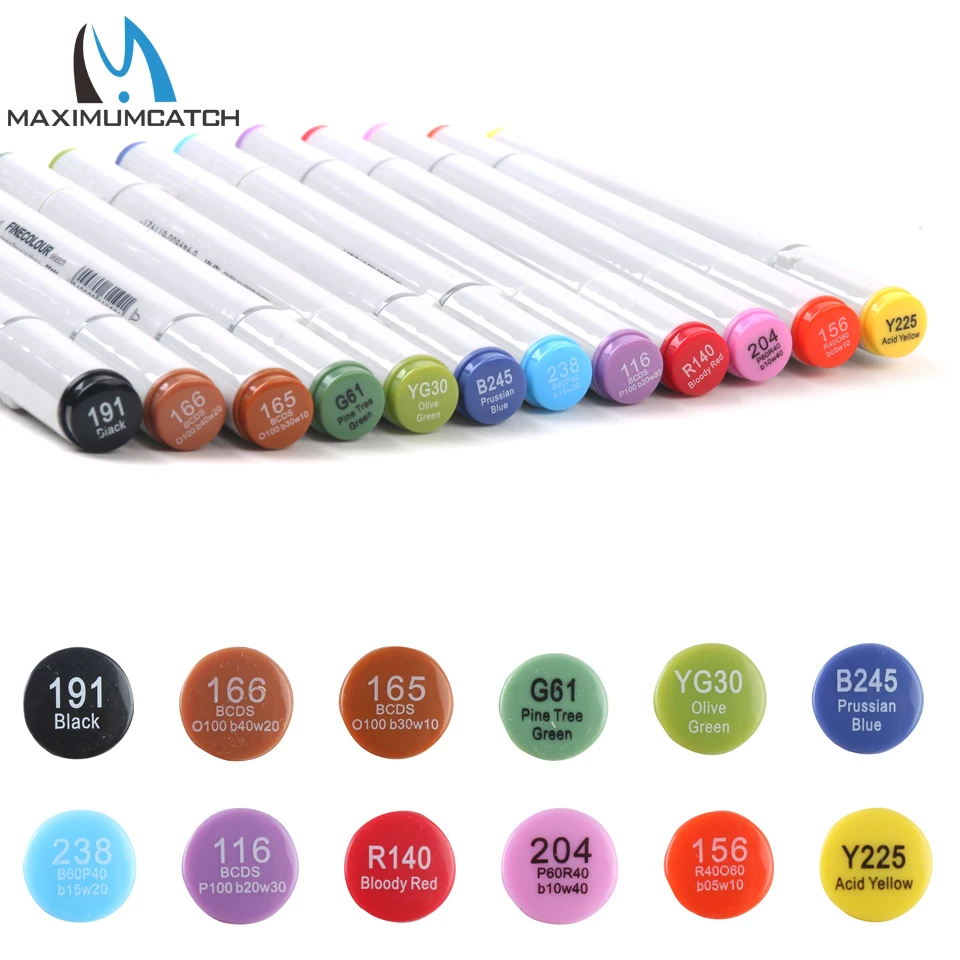 

Maximumcatch 12 Colors Waterproof Double Head Fly Tying Marker UV Resistant Tying Tool