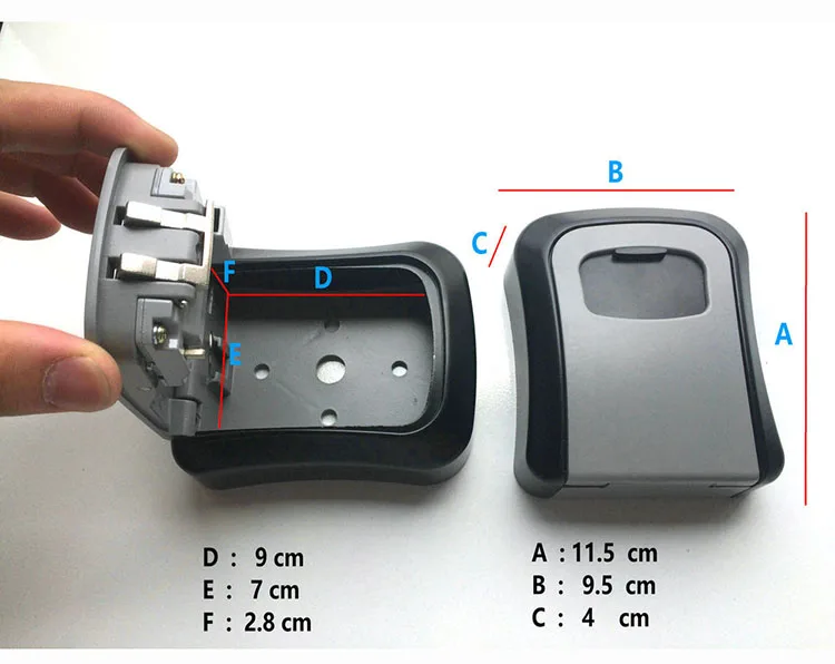 Ключ Сейф открытый разрядный настенное крепление Комбинации паролем ключи коробка для хранения Алюминий сплав Материал безопасности