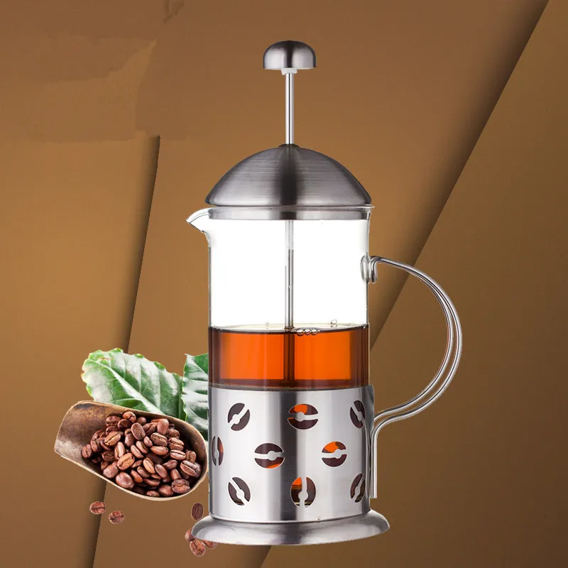 New Coffee Pot French Press Coffee Tea Kettle Creative Household Manual Hand Washing Glass