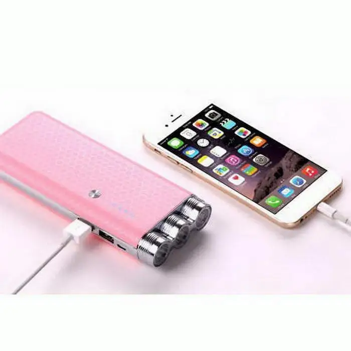 Powerbank 10000mah Power Bank Portable Phone Charger External Battery Pack 3 LED Lights 2USB For xiaomi iPhone Samsung Huawei