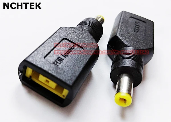 NCHTEK DC 5.5x2.5mm Male to Square Female Plug Power Adapter Connector For Lenovo/Free Shipping/2PCS | Обустройство дома
