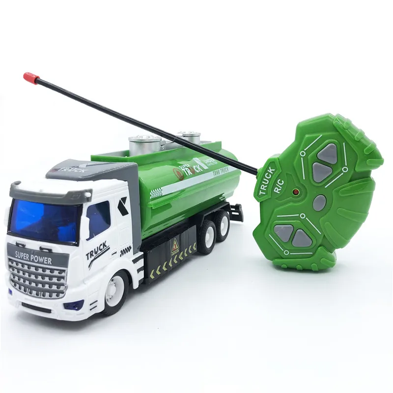 

RC Truck Alloy Remote Countrol Toy Watering Cart Electric Vehicle Toys for Boys Sanitation Car 4 Channel Radio Control Gift