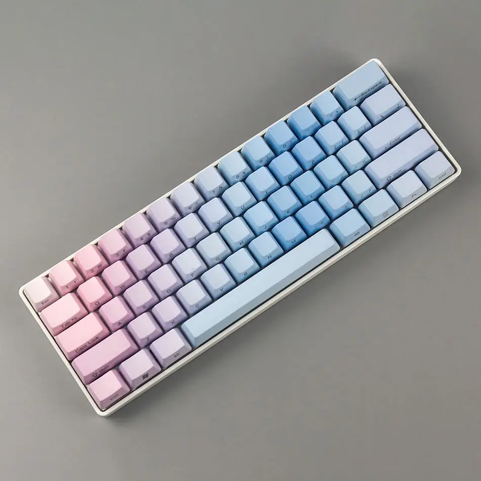 Blue Demon 60 OEM боковая печатная Толстая pbt 61 клавиша для GH60 покер DZ60 mx Переключатель ANSI 60% механическая клавиатура - Цвет: Blue Demon Side 61