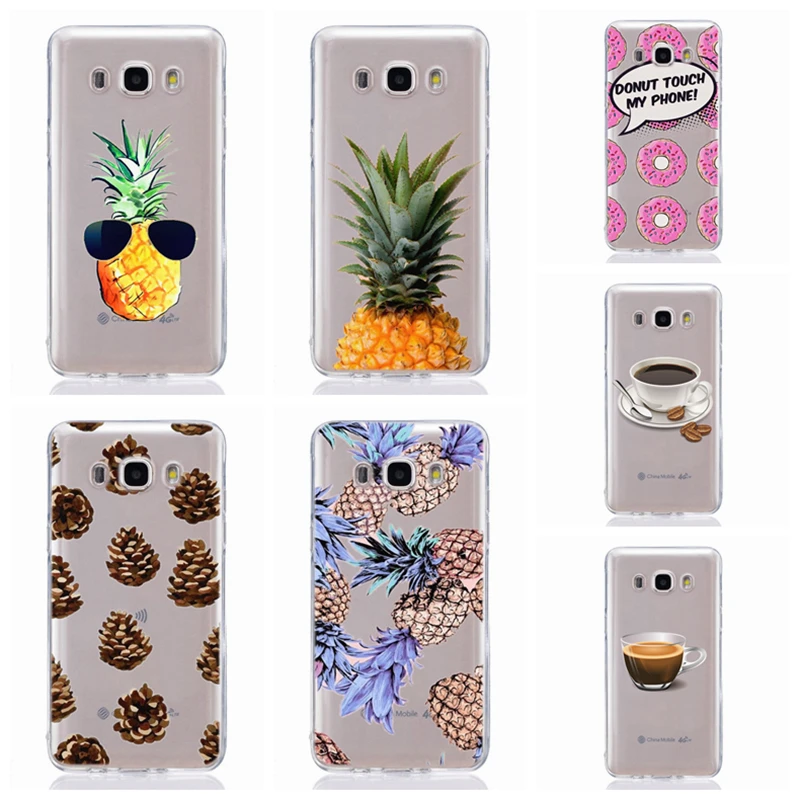 Для Samsung Galaxy A3 A5 2016 2017 A300 A320F A510 A520F TPU цветной мягкий чехол с рисунком ананаса