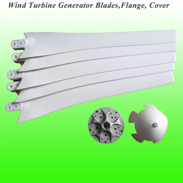 

Hot Selling 5 PCS 60 CM Length Wind Blades for 100W/200W/300W/400W Wind Turbine Generator + 1 PC Hub+1 PC Nose Cone