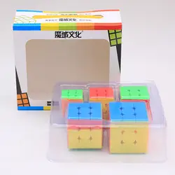 5 шт./компл. Cubing классе MF9304 Mini 3x3 Magic Cube флуоресценции шесть-цвет подарочной коробке серии