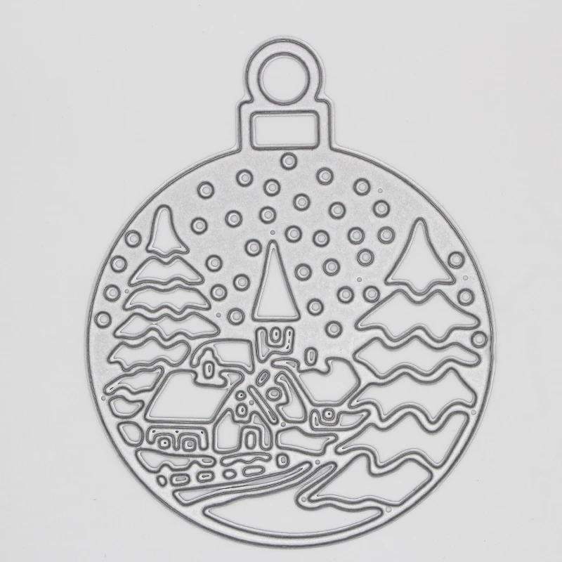 

ball Christmas circle decoration Metal steel frames Cutting Dies DIY Scrap booking Photo Album Embossing paper Cards 8.1*10.1cm