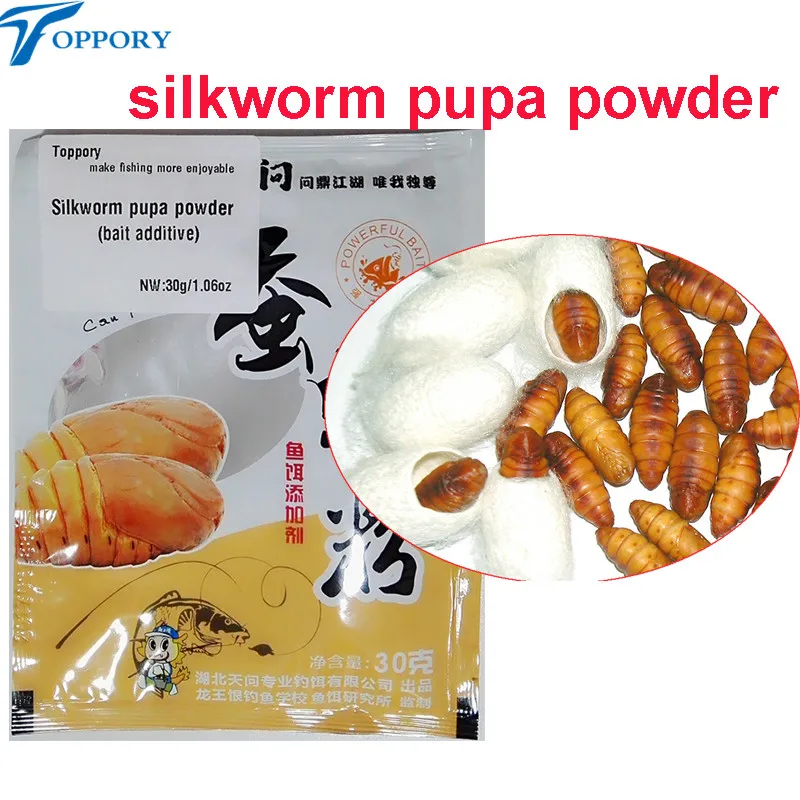 

Toppory 1 Bag/Lot Silkworm Pupa Powder 30g Fishing Bait Additives For Herabuna Crucian Carp GroundBait Feeder Bait Additives