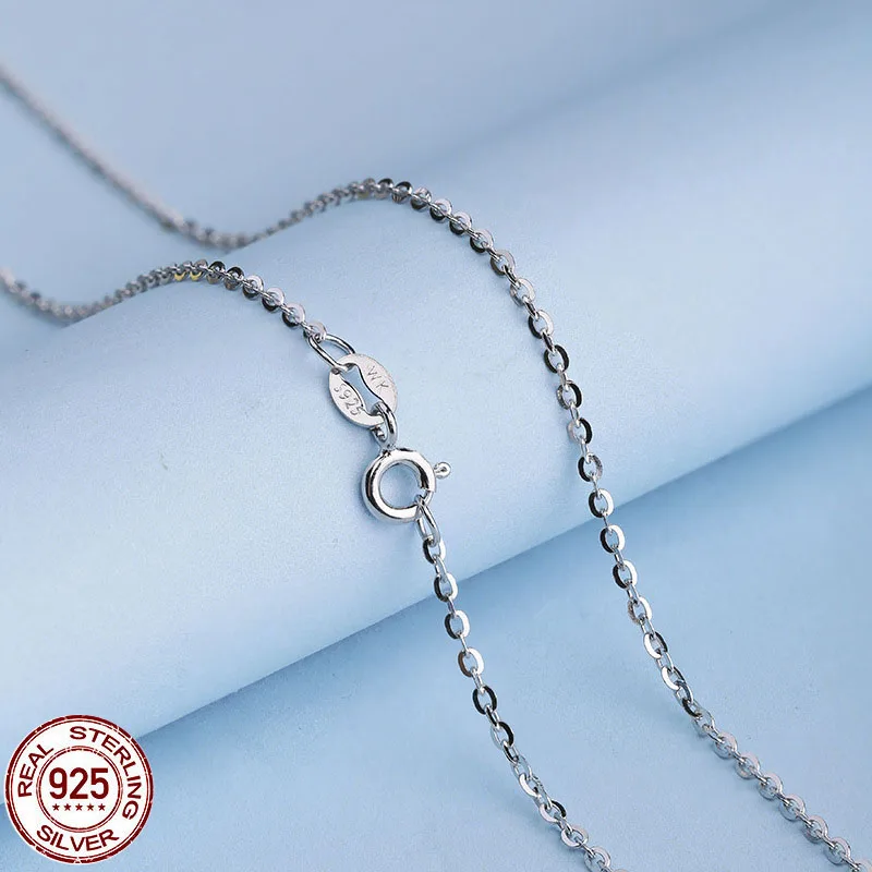 wholesale Price 925 sterling silver 0.8mm Link Rolo Chains necklace 40cm,45cm,50cm,55cm,60cm,fashion women's Jewelry Chains