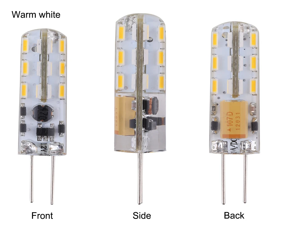 Ampoule 10x G4 Светодиодная лампа 1 Вт Мини Ac/DC12v светильник DC 12 вольт лампы Ac110v 220v smd3014 24 светодиода высокий яркий люстра светильник s