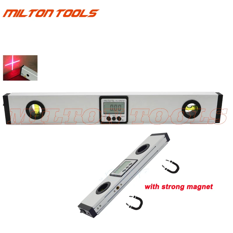 

400mm Laser Digital Level Digital Angle Finder laser Level Spirit Level Upright Inclinometer with Magnets Protractor Ruler