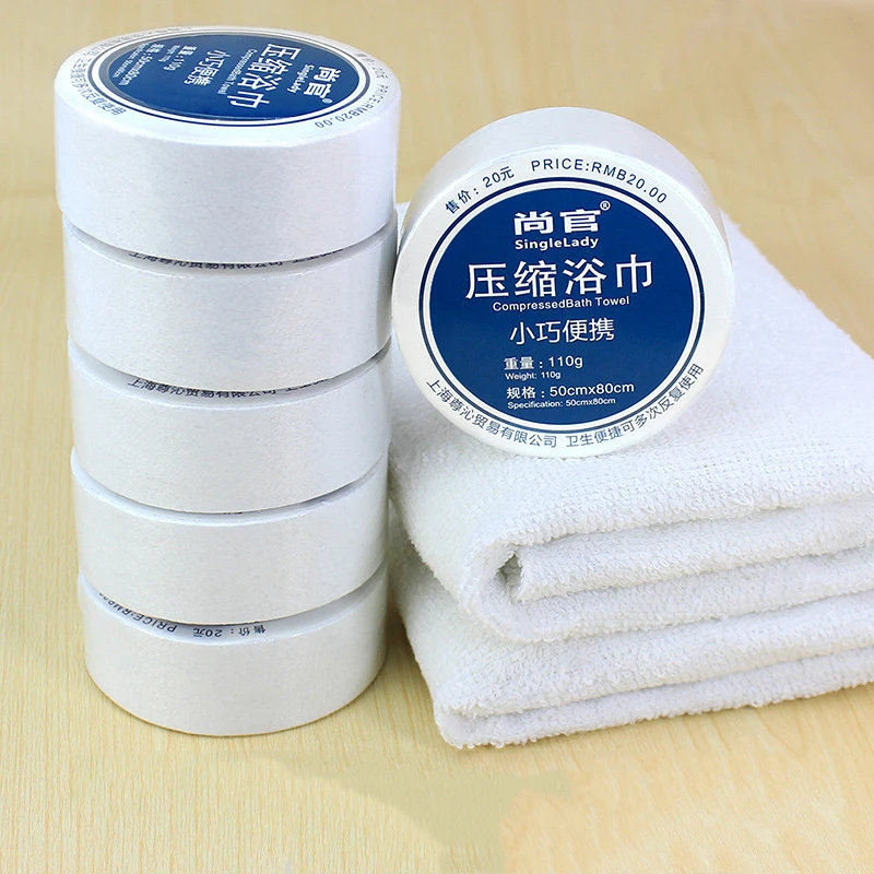 1pc Compressed Towel Essential Travel Use Towels Camping Trip Practical Easy Carry Portable Shower Supplies | Красота и здоровье