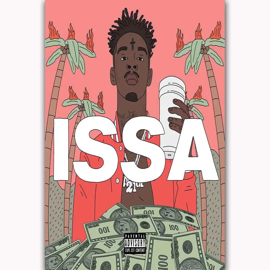 Художественная печать новый 21 savage Baby Girl Custom Rap Music 14x21 24x36 27x40 дюймов Шелковый
