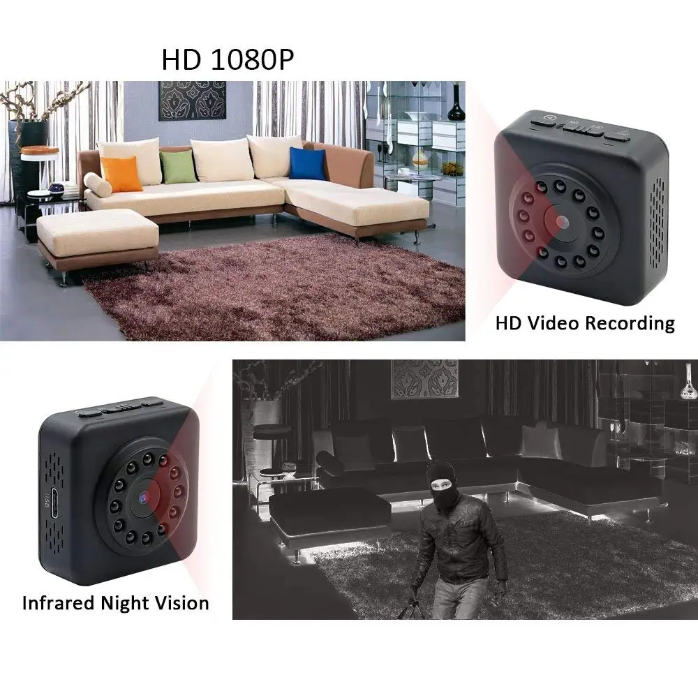 HYUCHON 1080P WiFi мини-камера D102 IP Беспроводная камера для помещений/детский монитор для домашних животных/камера для няни с детектором движения, ИК-камера ночного видения