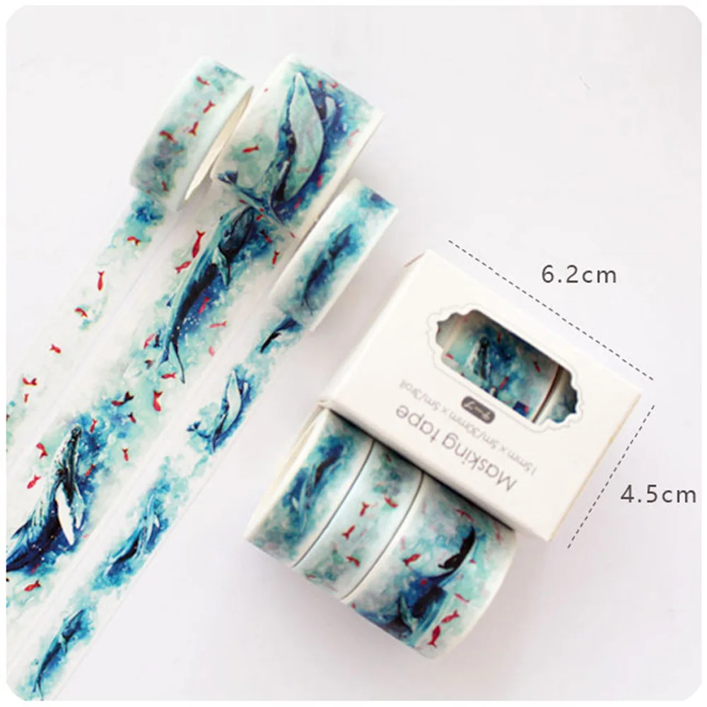 3Pcs/pack Classic Van Gogh Bullet Journal Washi Tape set Starry sky Adhesive Tape DIY Scrapbooking Sticker Label Masking