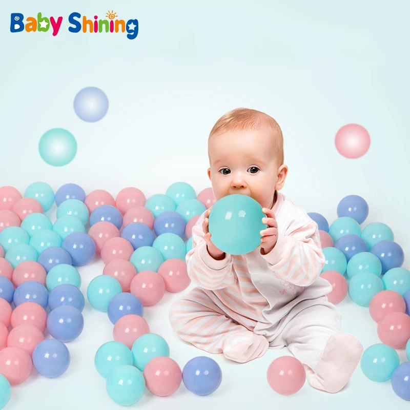 

Baby Shining Ocean Balls Diameter 5.5CM Large Wave Ball 100PCS Eco-friendly Play Water Ball Macaron Color Ocean Wave Ball
