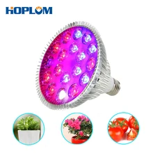 54 W E27 Led лампа для выращивания растений полного спектра лампа для выращивания растений лампы AC85-265V для внутреннего парниковый эффект; Выращивание растений без почвы растут коробки Veg цветок