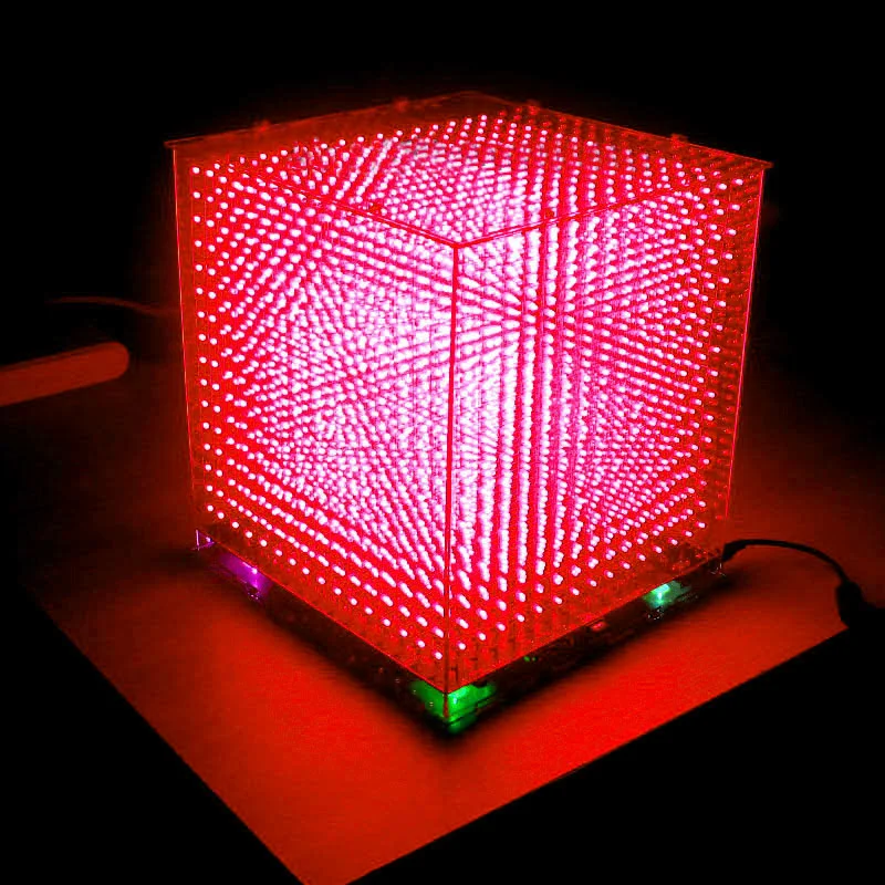 Zirrfa Mini Light Cubeeds Led Music Spectrum,3d 16 16x16x16 Electronic Diy Kit, Led Display Parts,christmas Gift,for Card El Products - AliExpress