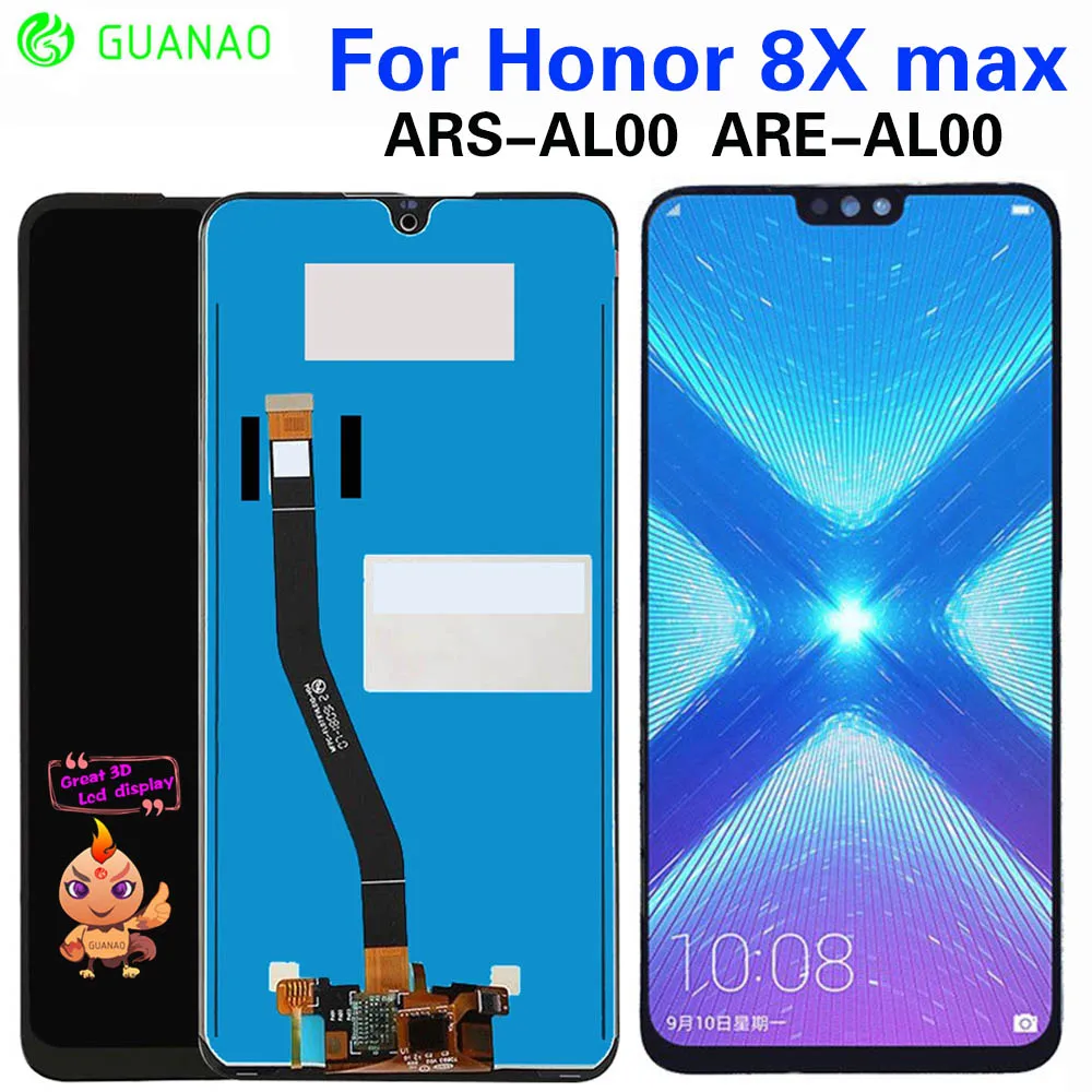 

For Huawei Honor 8X Max LCD Display Touch Screen Digitizer Honor8X Max Huawei Enjoy Max LCD 8Xmax Screen Replacement Parts+Tools