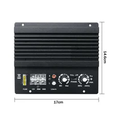 Аудио усилитель плата высокой мощности, мощный сабвуфер, 12 В, 17*14,6 см, черные Сменные аксессуары