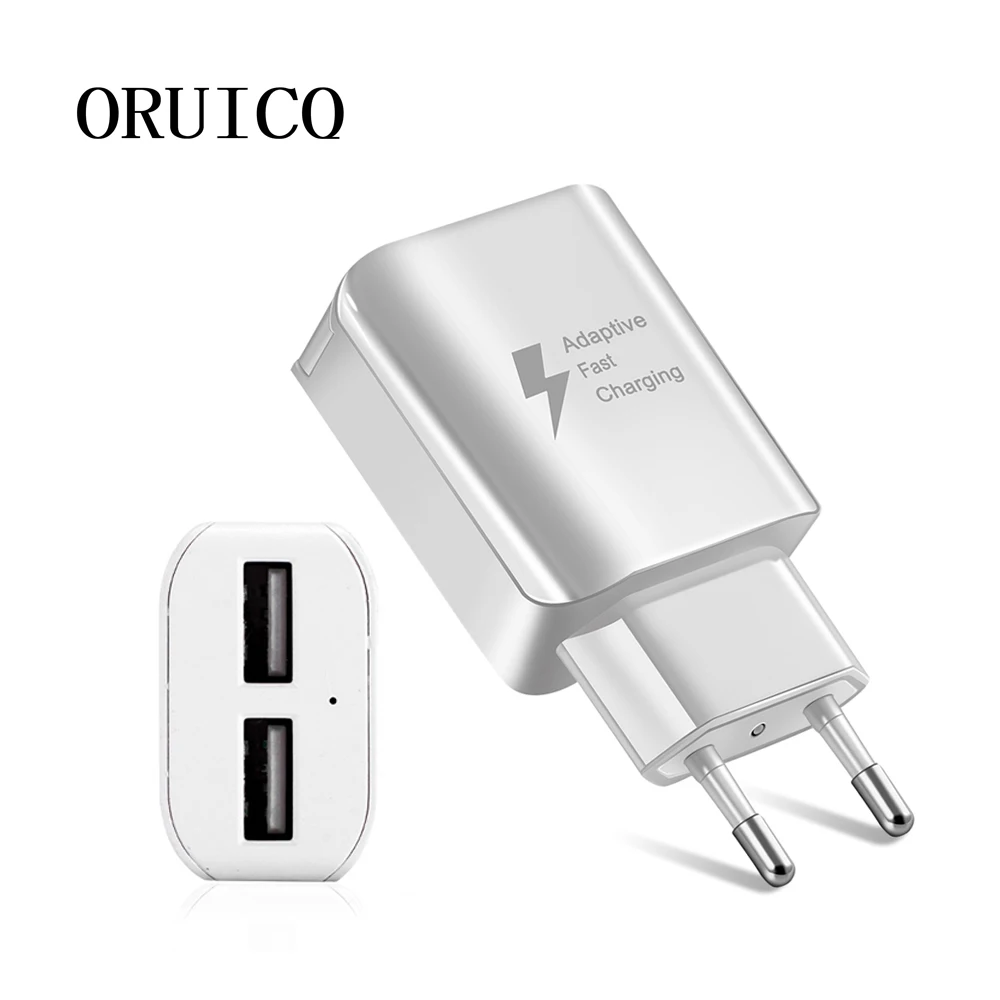 

Dual USB Fast Charger Mobile Phone EU/US Plug Wall Adapter Charging Travel Chargers micro usb cables For Samsung Huawei Xiaomi