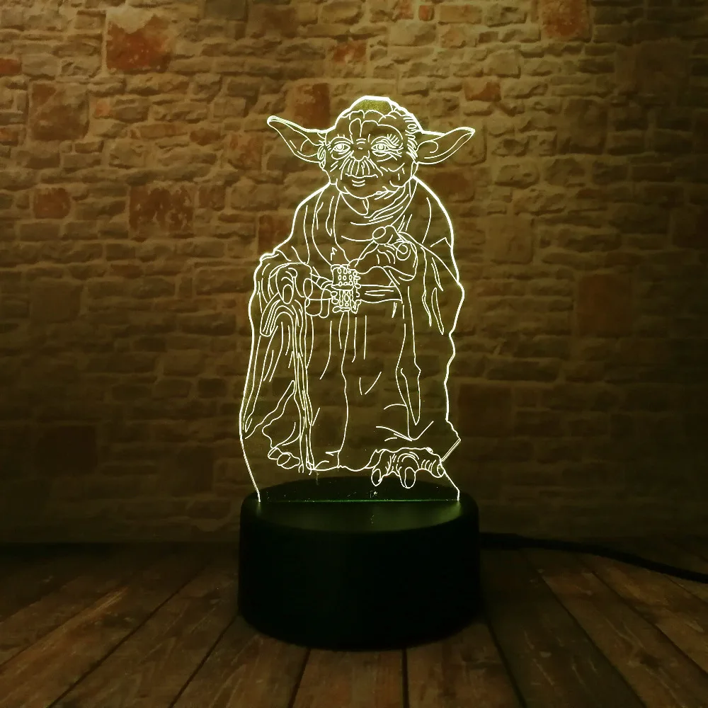 Звездные войны 3D Bulbing лампа Led Master Yoda Leader Vision атмосфера ночной Светильник для детей спальня домашний декор день рождения подарки на Рождество