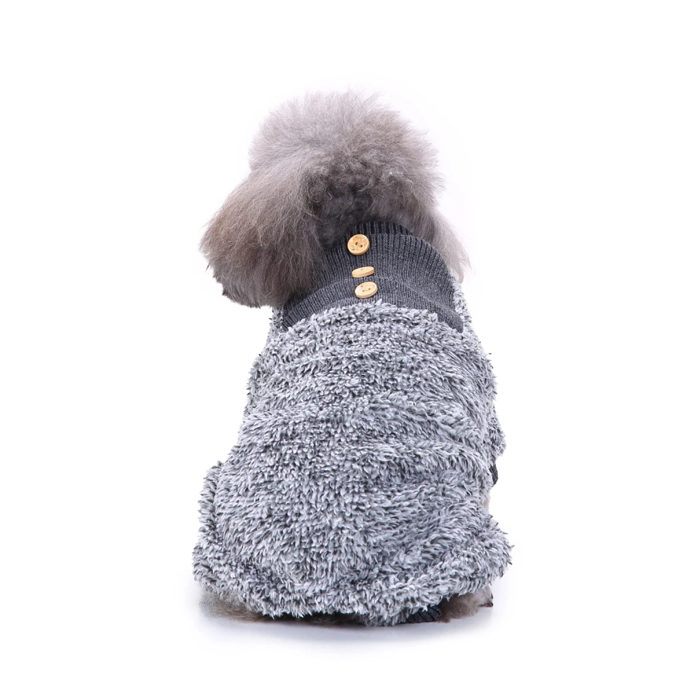 Славный KEK комбинезон для собаки зимняя теплая флисовая одежда для собак с ногами серая куртка для собак для маленьких собак чихуахуа фрех бульдог S-XL