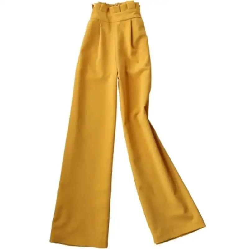 

Women's casual pants Female spring and autumn new fashion ladies temperament high waist wide leg pants women long pants tide