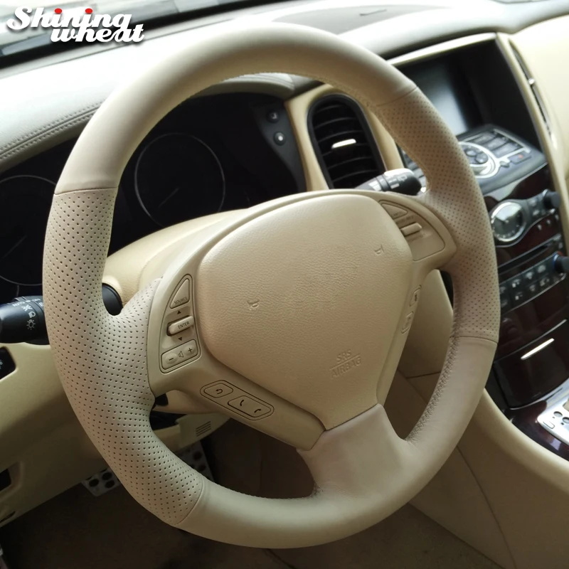 Чехол для руля Infiniti QX50 G25 G35 G37 EX25 EX35 EX37 2008-2013 бежевая кожа | Автомобили и мотоциклы