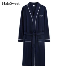 HaloSweet хлопковый Халат, женское кимоно, махровый халат, женское домашнее белье, халат для подружки невесты, пеньюар, Женская банная одежда