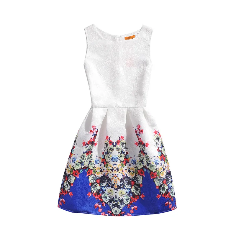 

Baby Girls Dress Brand Summer Fashion Style Floral Print Party Backless Dresses For Girls Elegant Tutu Dress Girl Clothing 6-14Y