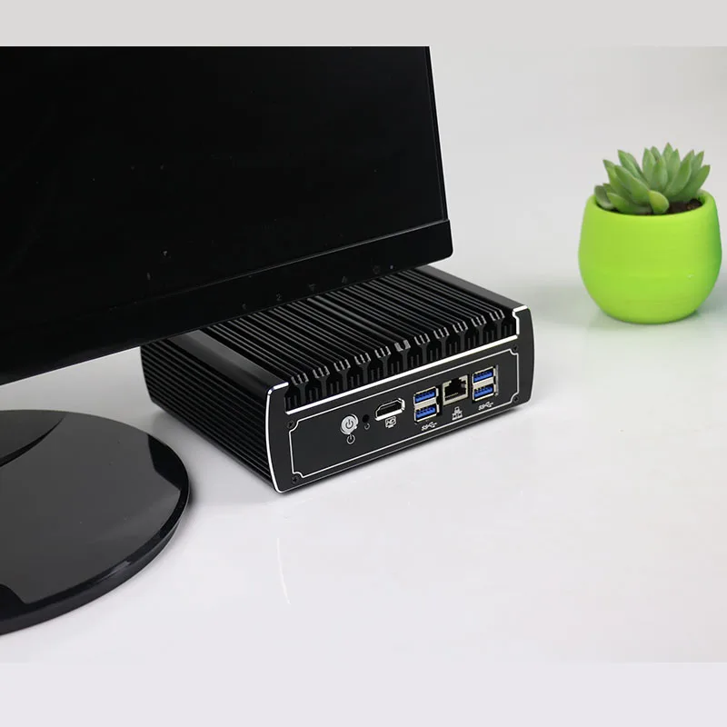  6 Ethernet LAN fanless pfsense Mini PC Intel kabylake core i3 7100u DDR4 ram AES-NI linux server fi