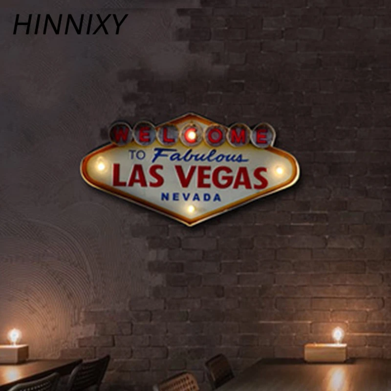 Hinnixy, Ретро американский стиль, Ночной светильник, настенный светильник для бара, ресторана, кафе, диско, домашний декор, железный художественный светильник, светильники