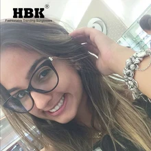 HBK пикантные женские солнцезащитные очки "кошачий глаз" оправы для очков мужской и женский Оптический Модные компьютерные очки UV400 оправы для очков