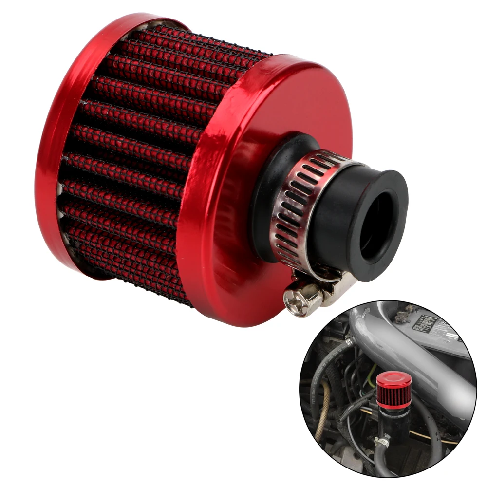 Filtro de aire de la motocicleta de LEEPEE filtros de aire de los automóviles del cigüeñal de la ventilación Turbo 12mm Universal para la entrada de aire frío
