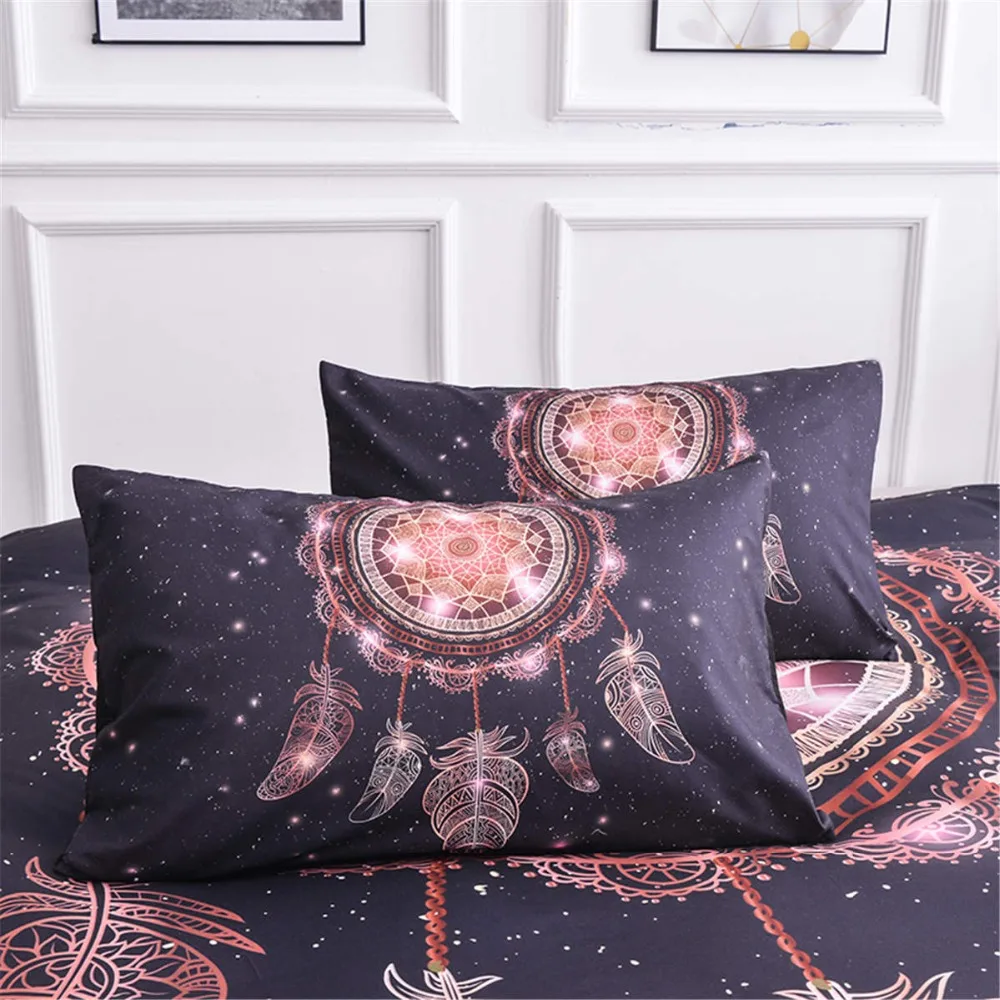 ZEIMON Dream Catcher Printing Bedding Sets Bohemian 3D Duvet Cover With Pillowcase Microfiber Home Decor Feathers Bedclothes