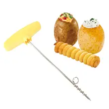 Креативный картофелерезка ротационный картофель лоток спиральный слайсер нож ручка резки картофеля рулон кухонные аксессуары инструменты для приготовления картофеля 40